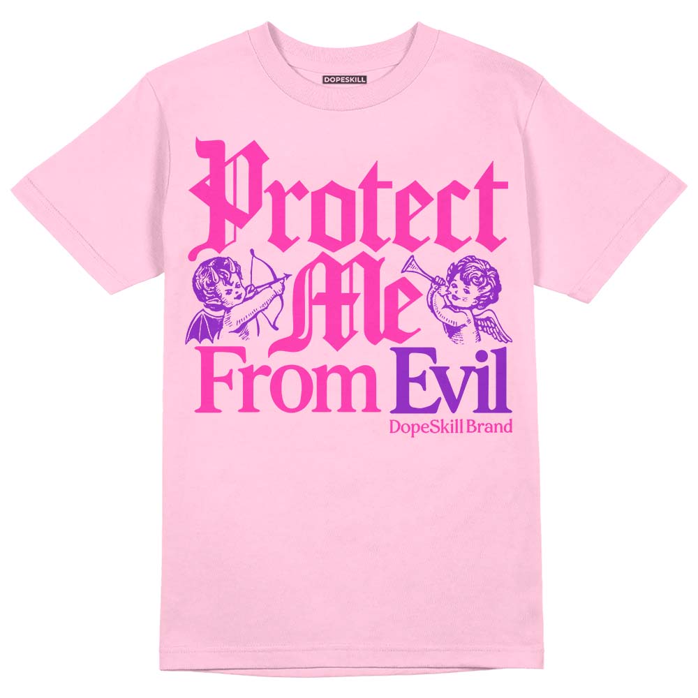 Pink Sneakers DopeSkill Pink T-Shirt Protect Me From Evil Graphic Streetwear