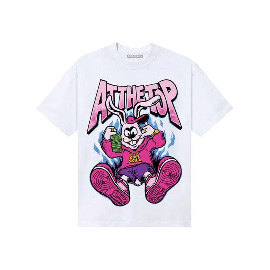 Pink Sneakers DopeSkill T-Shirt At The Top Graphic Streetwear - White