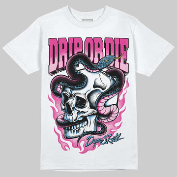 Pink Sneakers DopeSkill T-Shirt Drip or Die Graphic Streetwear - White 