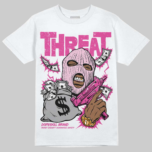 Pink Sneakers DopeSkill T-Shirt Under Threat Graphic Streetwear - White