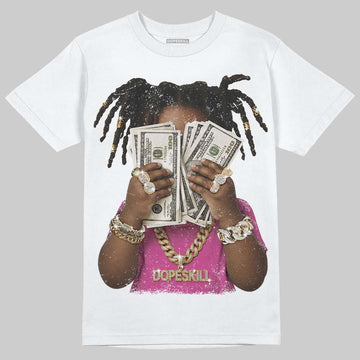 Pink Sneakers DopeSkill T-Shirt Rich Youth Graphic Streetwear - White