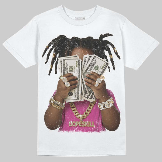 Pink Sneakers DopeSkill T-Shirt Rich Youth Graphic Streetwear - White