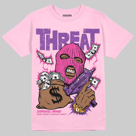 Pink Sneakers DopeSkill T-Shirt Under Threat Graphic Streetwear - Light Pink