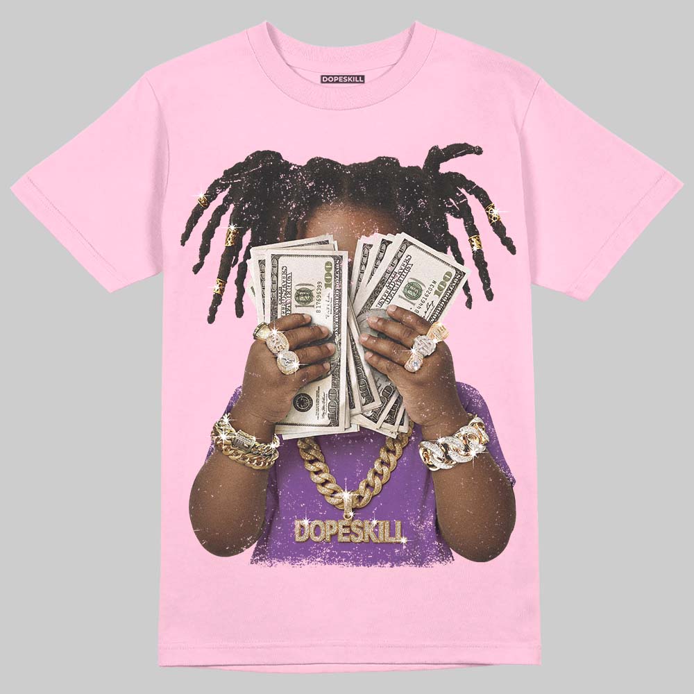 Pink Sneakers DopeSkill T-Shirt Rich Youth Graphic Streetwear - Light Pink