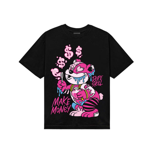Pink Sneakers DopeSkill T-Shirt Make Money Graphic Streetwear - Black