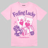 Pink Sneakers DopeSkill T-Shirt Feeling Lucky Graphic Streetwear - Light Pink