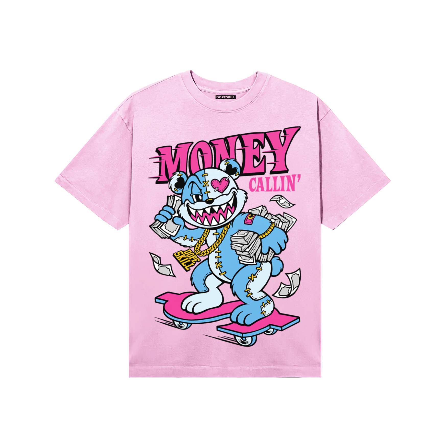 Pink Sneakers DopeSkill T-Shirt Money Callin' Graphic Streetwear - Light Pink