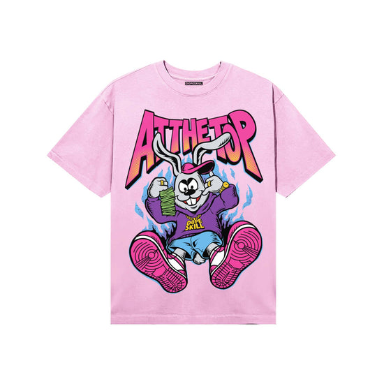 Pink Sneakers DopeSkill T-Shirt At The Top Graphic Streetwear - Light Pink