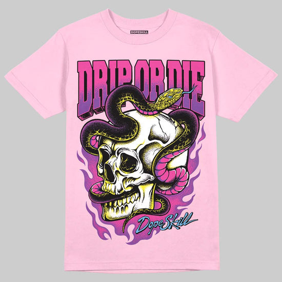Pink Sneakers DopeSkill T-Shirt Drip or Die Graphic Streetwear - Light Pink