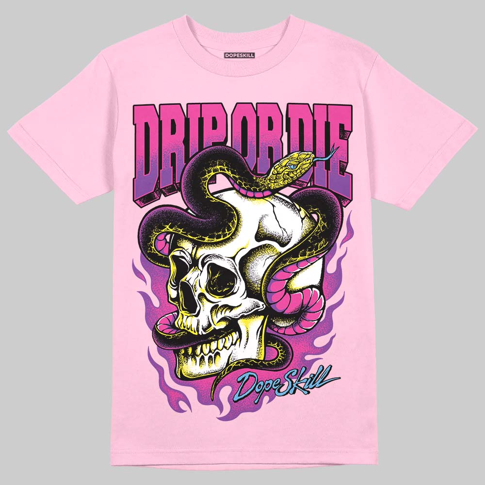Pink Sneakers DopeSkill T-Shirt Drip or Die Graphic Streetwear - Light Pink