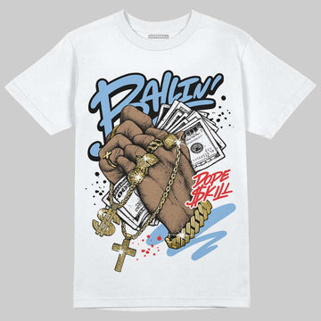 Jordan 9 Powder Blue DopeSkill T-Shirt Always Ballin' Graphic Streetwear - White