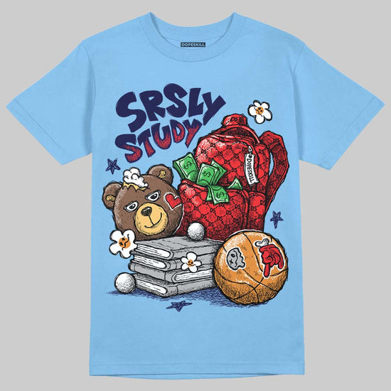 Jordan 9 Powder Blue DopeSkill T-Shirt Fear Fuels The Hustle Graphic Streetwear - Sky Blue
