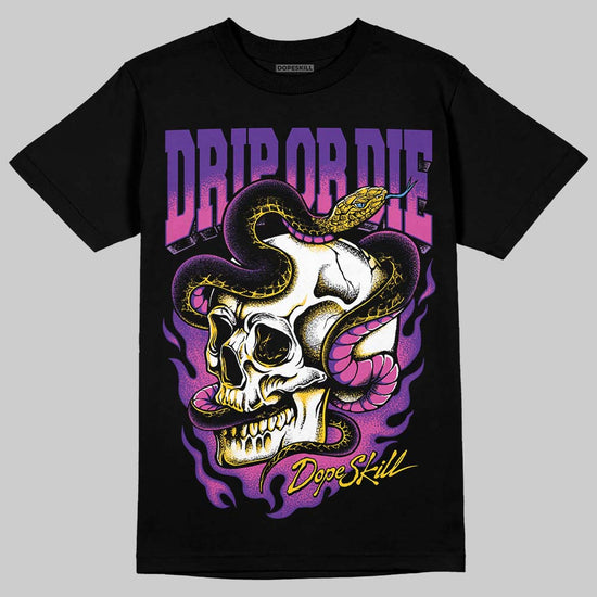 Purple Sneakers DopeSkill T-Shirt Drip or Die Graphic Streetwear - black