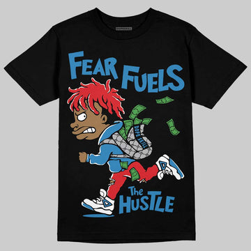Jordan 3 Retro OG Rare Air DopeSkill T-Shirt Fear Fuels The Hustle Graphic Streetwear - Black