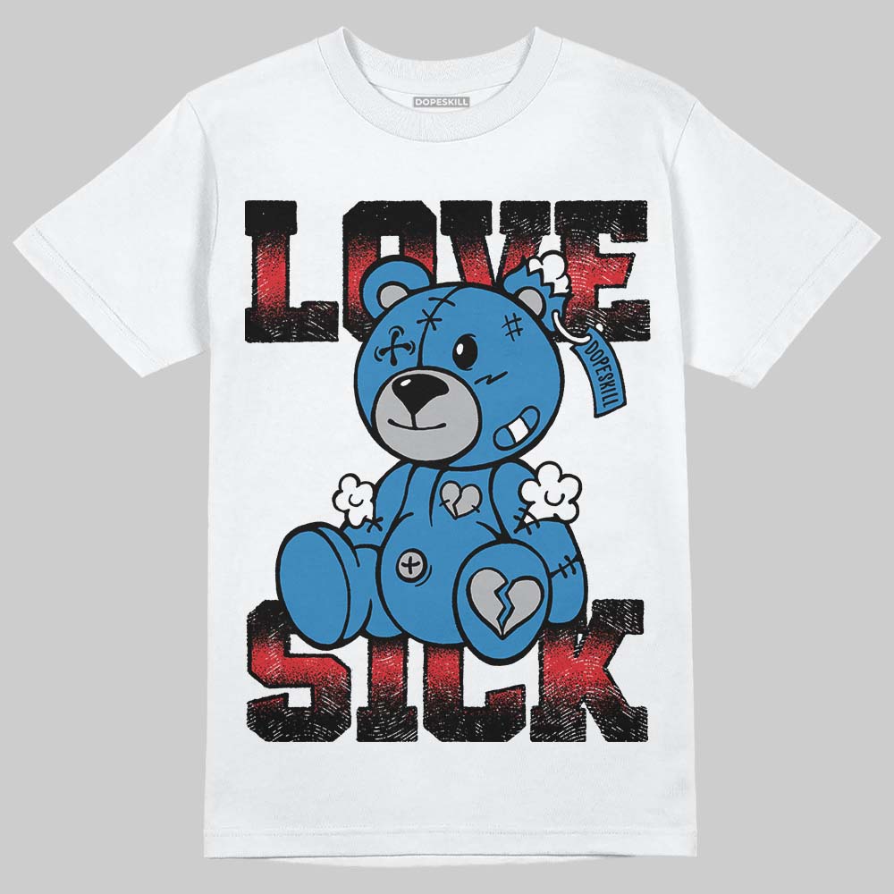 Jordan 3 Retro OG Rare Air DopeSkill T-Shirt Love Sick Graphic Streetwear - White 