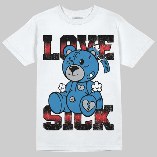 Jordan 3 Retro OG Rare Air DopeSkill T-Shirt Love Sick Graphic Streetwear - White 