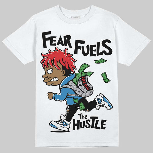 Jordan 3 Retro OG Rare Air DopeSkill T-Shirt Fear Fuels The Hustle Graphic Streetwear - White