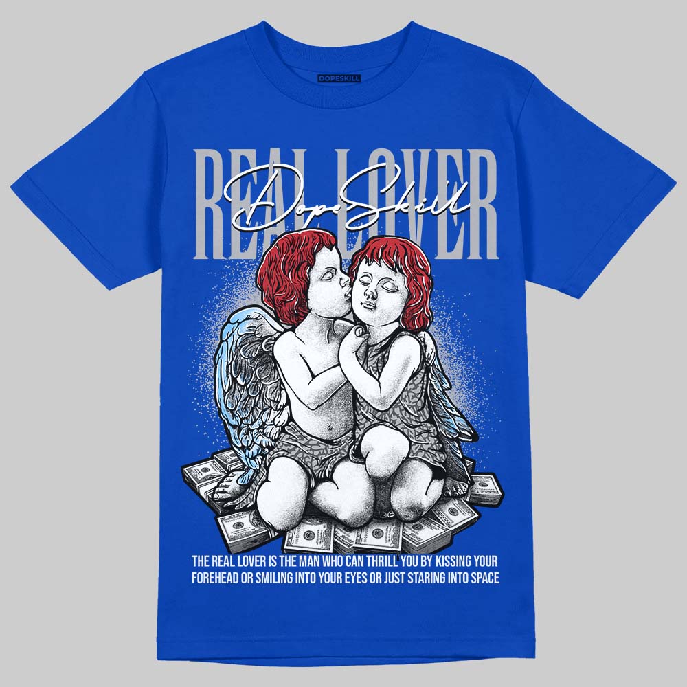 Jordan 3 "True Blue" DopeSkill T-Shirt Real Lover Graphic Streetwear - Royal