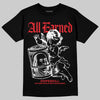 Jordan 4 Retro Red Cement DopeSkill T-Shirt All Earned Graphic Streetwear - Black