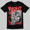 Red Sneakers DopeSkill T-Shirt Pocket Change Graphic Streetwear - Black