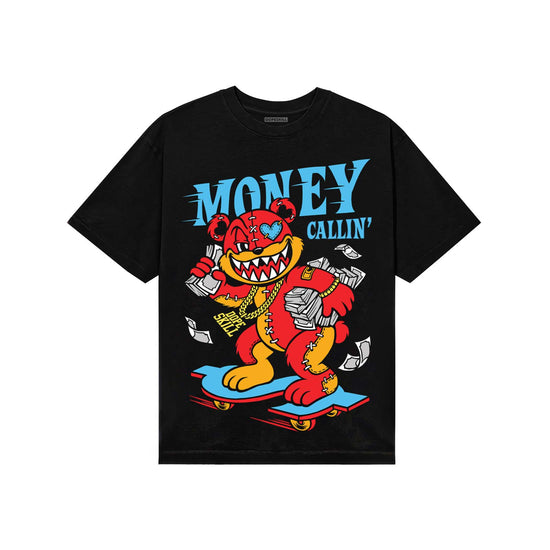 Red Sneakers DopeSkill T-Shirt Money Callin' Graphic Streetwear - Black