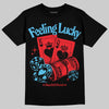Red Sneakers DopeSkill T-Shirt Feeling Lucky Graphic Streetwear - black