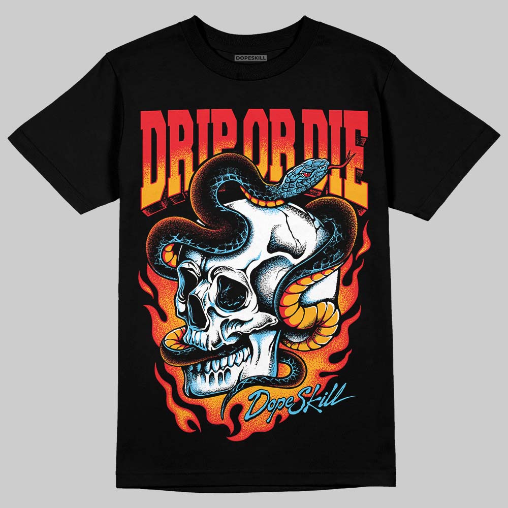 Red Sneakers DopeSkill T-Shirt Drip or Die Graphic Streetwear - black