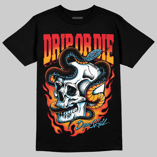 Red Sneakers DopeSkill T-Shirt Drip or Die Graphic Streetwear - black