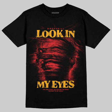 Red Sneakers DopeSkill T-Shirt Look In My Eyes Graphic Streetwear - Black