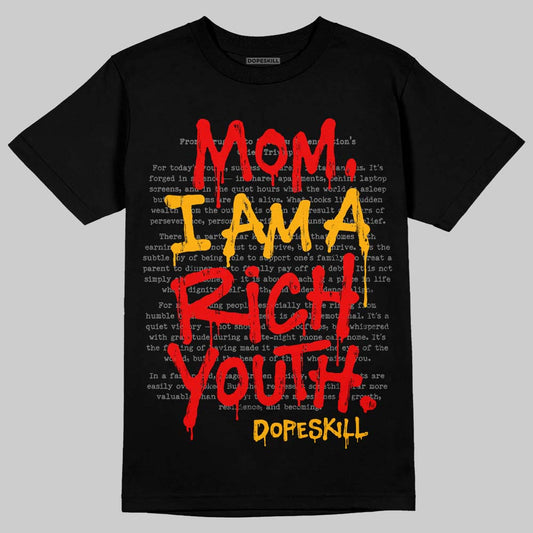 Red Sneakers DopeSkill T-Shirt Mom, I Am A Rich Youth Graphic Streetwear - black