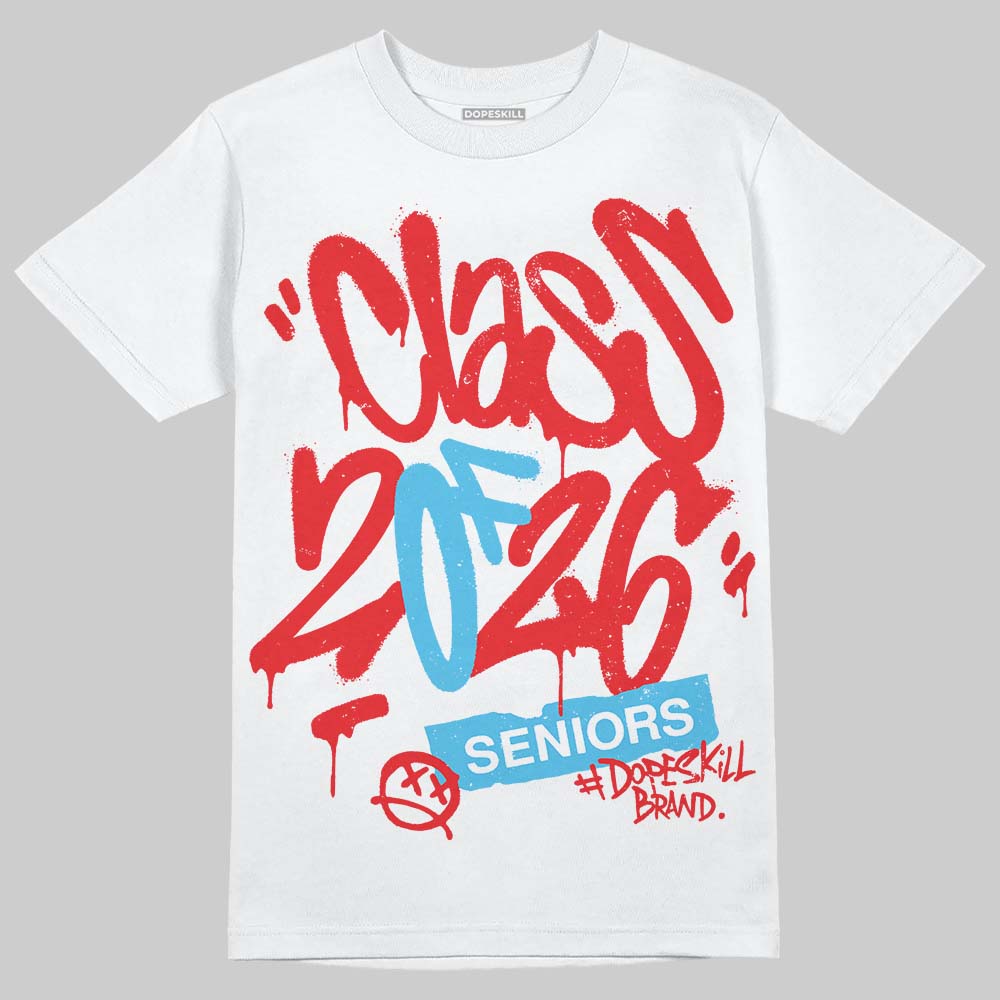 Red Sneakers DopeSkill T-Shirt Class of 2026 Graphic Streetwear - White