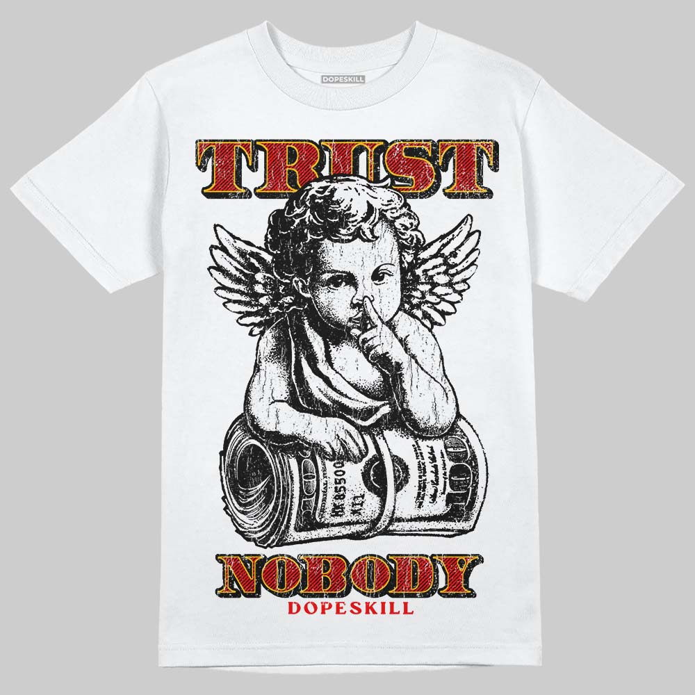 Red Sneakers DopeSkill T-Shirt Trust Nobody Graphic Streetwear - White 