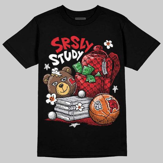 Jordan 4 Retro Red Cement DopeSkill T-Shirt Fear Fuels The Hustle Graphic Streetwear - Black