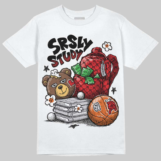 Jordan 4 Retro Red Cement DopeSkill T-Shirt Fear Fuels The Hustle Graphic Streetwear - White