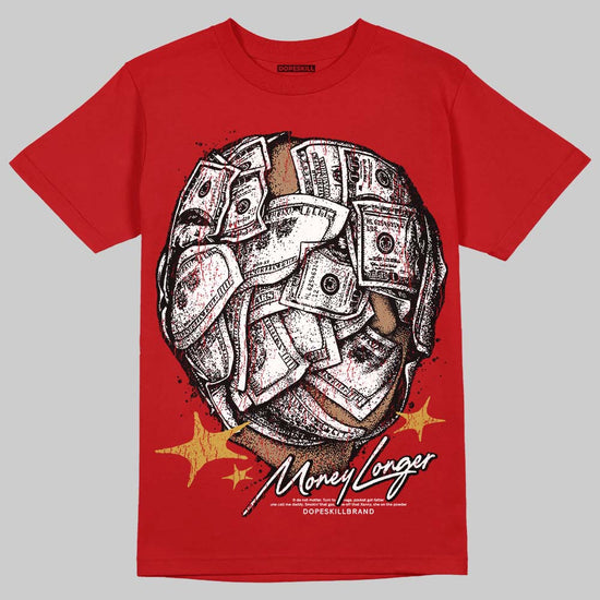 Red Sneakers DopeSkill T-Shirt Money Longer Graphic Streetwear - Red