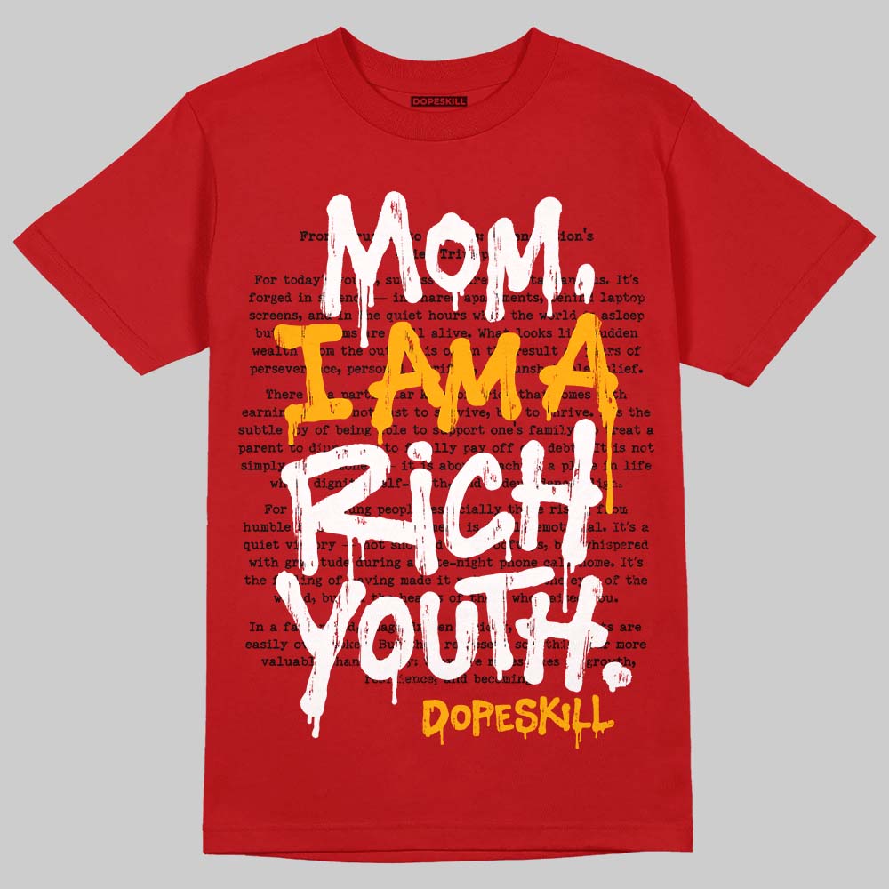 Red Sneakers DopeSkill T-Shirt Mom, I Am A Rich Youth Graphic Streetwear - Red
