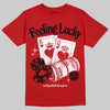 Red Sneakers DopeSkill T-Shirt Feeling Lucky Graphic Streetwear - red