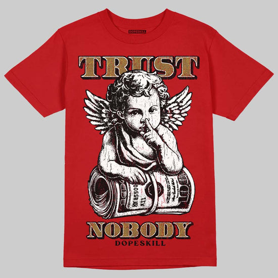 Red Sneakers DopeSkill T-Shirt Trust Nobody Graphic Streetwear - Red