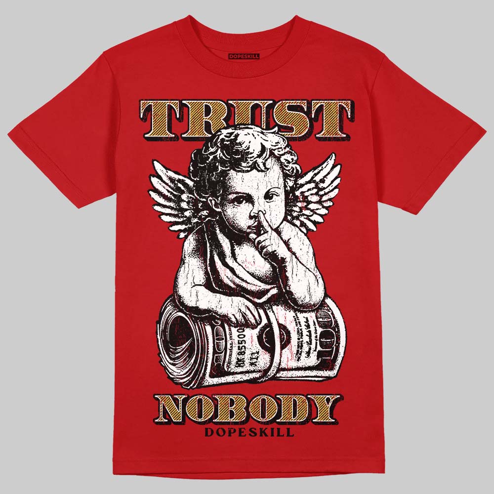 Red Sneakers DopeSkill T-Shirt Trust Nobody Graphic Streetwear - Red