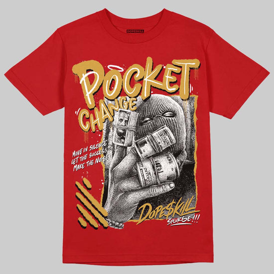 Red Sneakers DopeSkill T-Shirt Pocket Change Graphic Streetwear - Red
