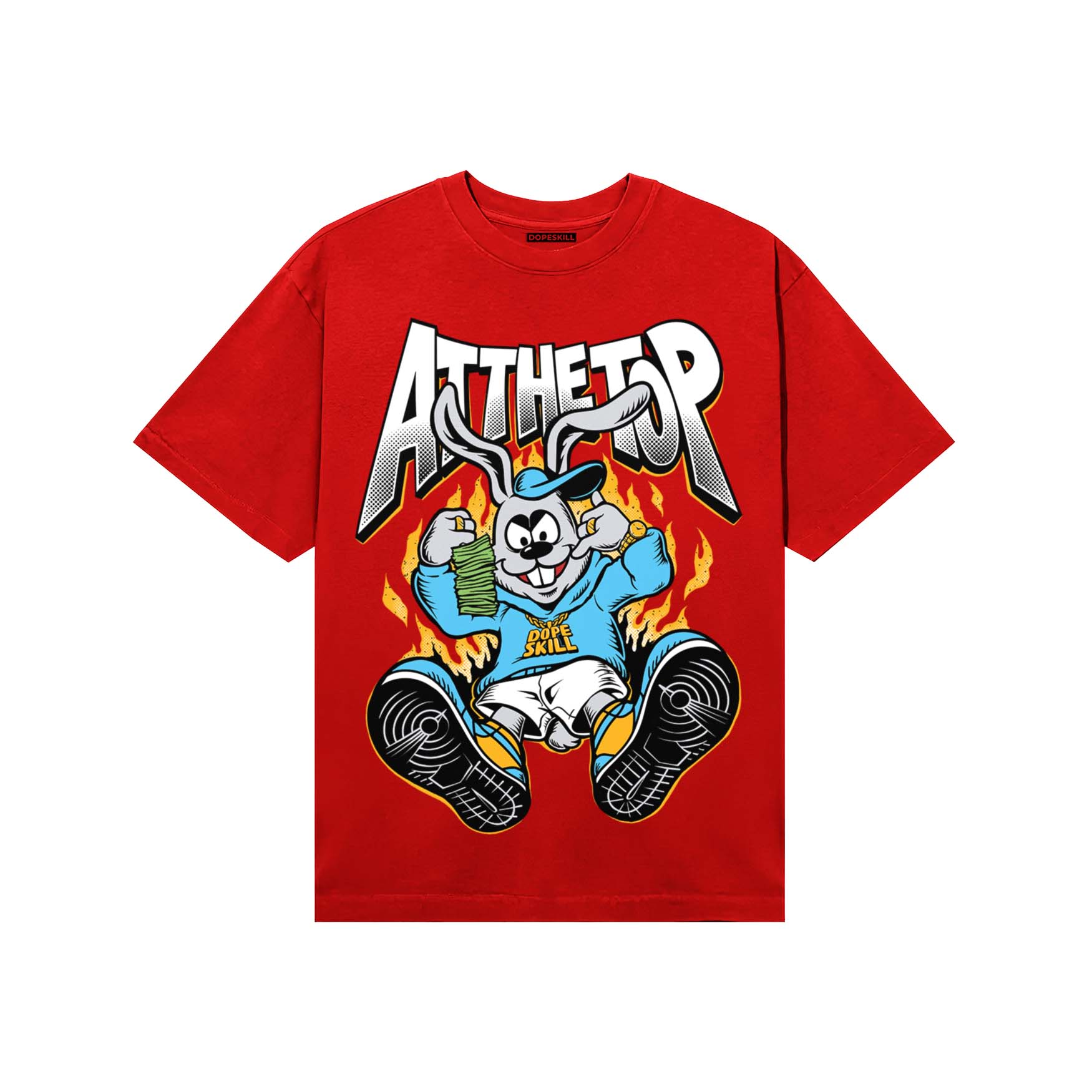 Red Sneakers DopeSkill T-Shirt At The Top Graphic Streetwear - red