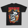 Red Oversize Print Drip or Die DopeSkill Graphic Premium T-shirt Streetwear - black