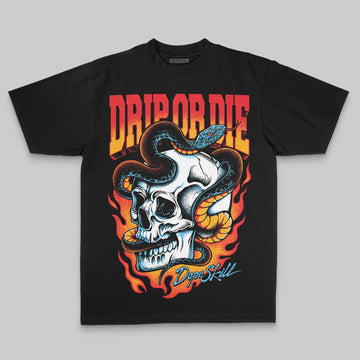 Red Oversize Print Drip or Die DopeSkill Graphic Premium T-shirt Streetwear - black