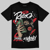 Jordan 11 Retro Low Bred (2025) DopeSkill T-Shirt Rolling in Money Graphic Streetwear - Black