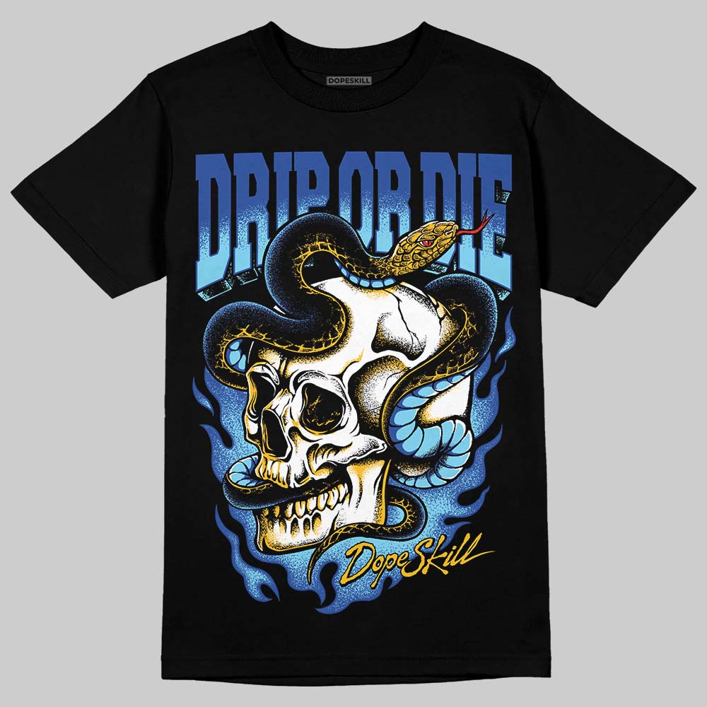 Royal Blue Sneakers DopeSkill T-Shirt Drip or Die Graphic Streetwear - Black
