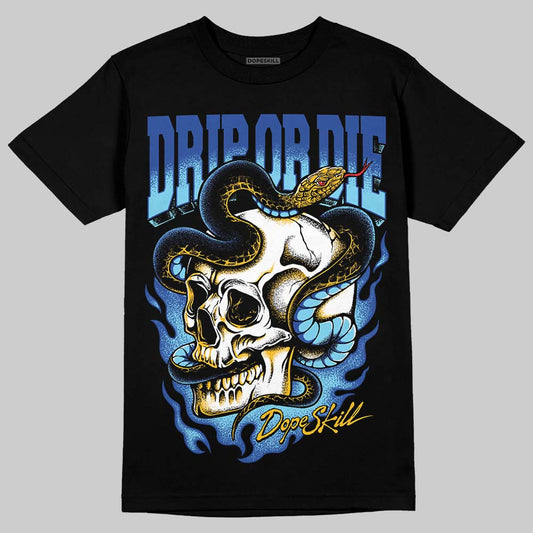 Royal Blue Sneakers DopeSkill T-Shirt Drip or Die Graphic Streetwear - Black