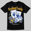 Royal Blue Sneakers DopeSkill T-Shirt Feeling Lucky Graphic Streetwear - Black