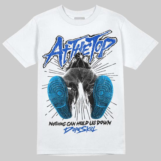 Royal Blue Sneakers DopeSkill T-Shirt Nothing Can Hold US Down Graphic Streetwear - White