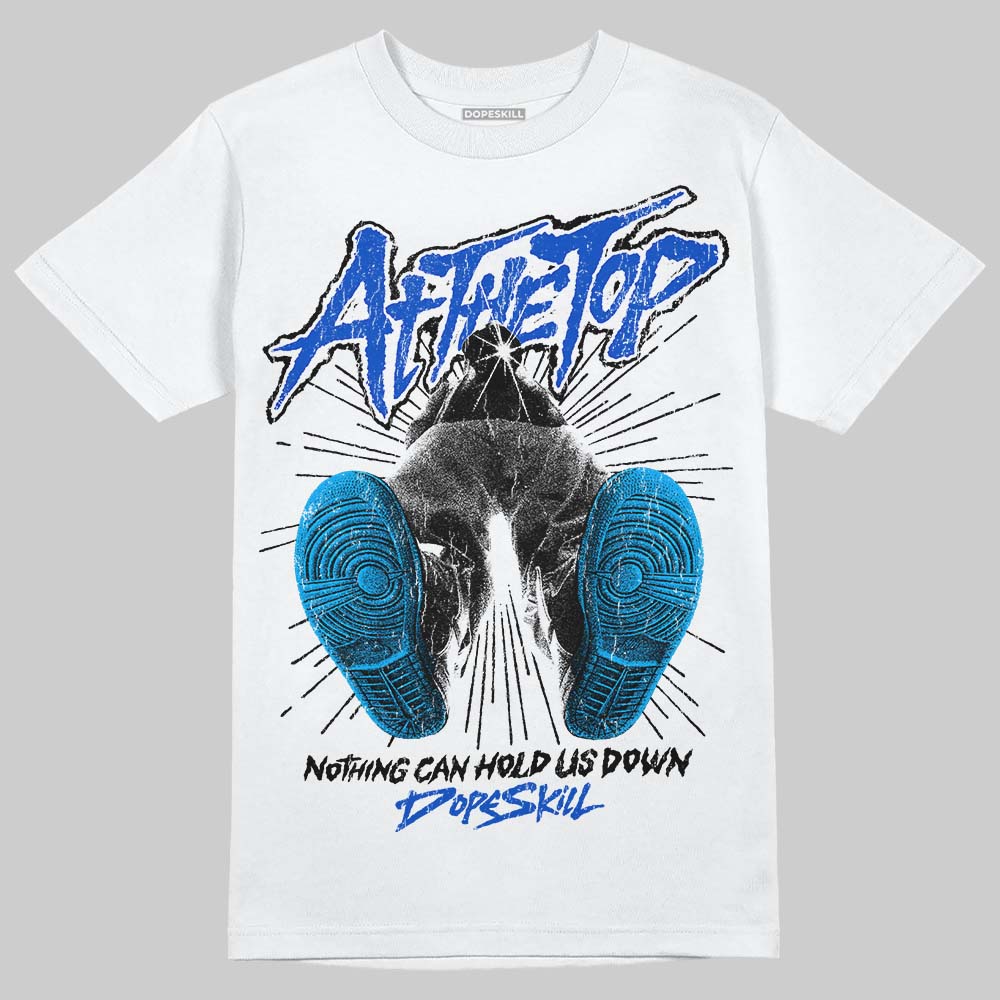 Royal Blue Sneakers DopeSkill T-Shirt Nothing Can Hold US Down Graphic Streetwear - White