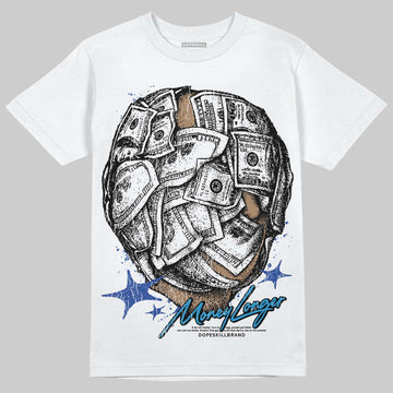 Royal Blue Sneakers DopeSkill T-Shirt Money Longer Graphic Streetwear - White